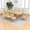 84" Rustic Extendable 9-Piece Dining Table Set with 24" Removable Leaf, 6 Upholstered Armless Chairs and 2 Arm Chairs for Dining Room or Kitchen - 3 of 4