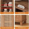 High Freestanding Tall Kitchen Pantry, Kitchen Pantry Storage Cabinet with Rattan Doors, Adjustable Shelf and 2 Drawers, Freestanding Cupboard - 4 of 4