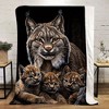 Canada Lynx Printed Pattern Seasonal Car Nap Blanket, Fleece Material, Christmas Gift. - 2 of 4