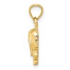 Black Bow Jewelry 14k Yellow Gold Small Satin Skull and Crossbones Pendant - 2 of 4