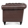 39" PU Leather 1-Seater Sofa with Soft Cushions and Wood Legs - 4 of 4