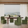WestinTrends Soho Modern Upholstered Chenille Armless Dining Chairs With Casters (Set of 4) - 2 of 4