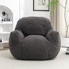 Foam Filled Teddy Bean Bag Chair,Oversized Bean Bag Sofa with Armrests for Adults Bedroom Living Room,Plush Lounge Bean Bag Couch-Coolbibila - 2 of 4