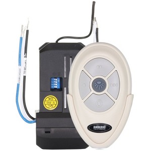 Anderic FAN35T-UC7067FMRX-KIT Universal 3-Speed AC Ceiling Fan Remote Control Add-on Kit - 1 of 4