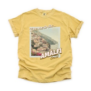 Simply Sage Market Women's Take Me To Amalfi Short Sleeve Garment Dyed Tee - 1 of 2