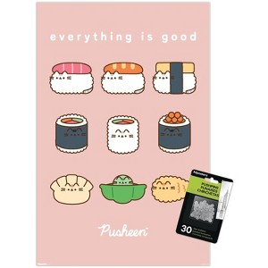 Trends International Pusheen: Bento Box - Everything Is Good Sushi Grid Unframed Wall Poster Prints - 1 of 4