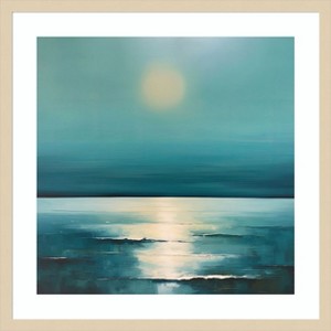Amanti Art Blue Ocean Sunrise by Irena Orlov Wood Framed Wall Art Print - 1 of 4