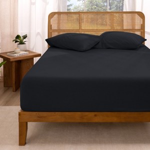 Organic Cotton Jersey Fitted Sheet by Bare Home - 1 of 4