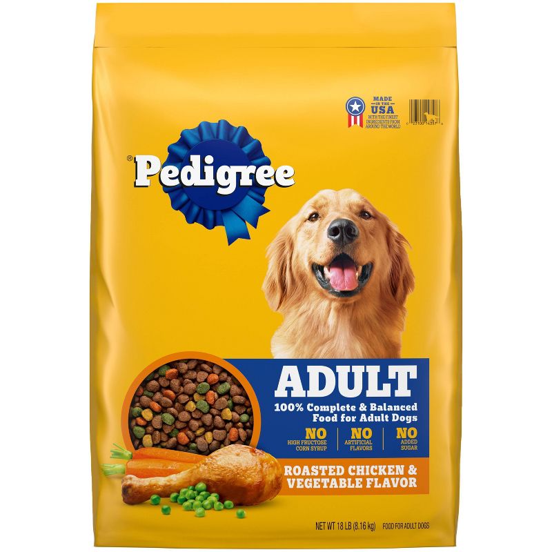 Pedigree Roasted Chicken, Rice & Vegetable Flavor Adult Complete Nutrition Dry Dog Food, 1 of 11