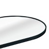 GlasFlength Full Length Mirrors Simple Oval Mirror Vanity Mirror Accent Mirror Metal Frame Mirror for Living Room, Black, 20"*1.1"*63" - 3 of 4