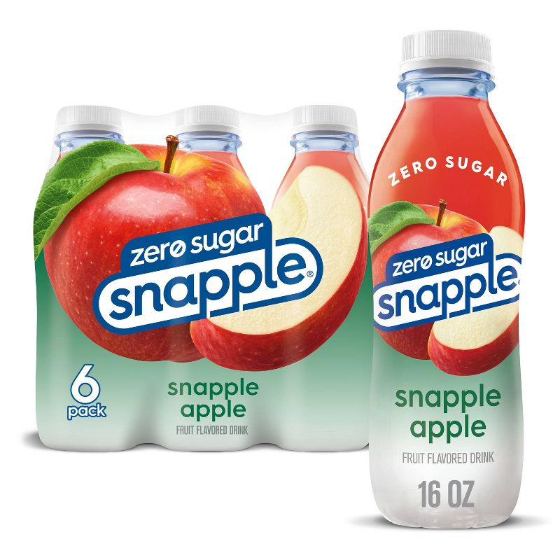 Snapple Apple Zero Sugar Juice Drink - 6pk/16 fl oz Bottles, 1 of 8