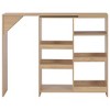 vidaXL Bar Table with Moveable Shelf Oak 54.3"x15.4"x43.3" - 2 of 4