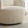 CAVINAS 360° Swivel Barrel Chair with Pillow,Modern Round Reading Armchair with Sturdy Metal Base for Living Room,Office - 4 of 4