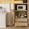 71.4" Tall Farmhouse Arched Bookcase with Doors and Drawers, 15.8" Depth Display Cabinet Storage Shelves Wooden Bookshelf - 4 of 4