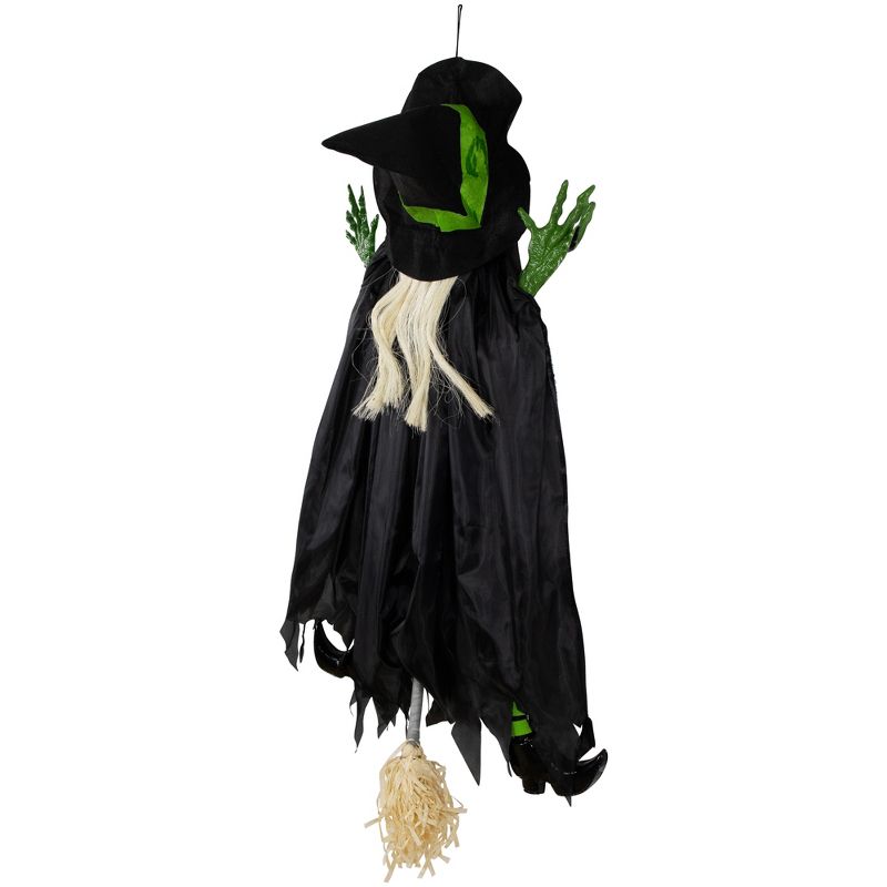 Northlight 4' Crashed Giant Tree Trunk Witch Hanging Halloween Decoration, 4 of 7