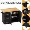 Bella Depot  43.31'' Kitchen Island Cart with 2 Door Cabinet and Drawers with Spice Rack,Towel Rack - 3 of 4