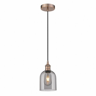 Bella - 1 Light Cord Hung Mini Pendant In Industrial Style-9.5 Inches Tall and 5.5 Inches Wide