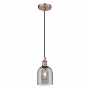 Bella - 1 Light Cord Hung Mini Pendant In Industrial Style-9.5 Inches Tall and 5.5 Inches Wide - 1 of 1