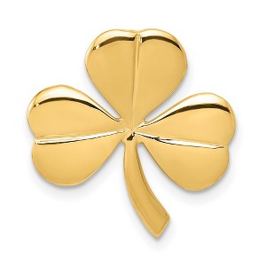 Black Bow Jewelry 14k Yellow Gold Polished Shamrock Slide Pendant, 18mm (11/16 inch) - 1 of 4