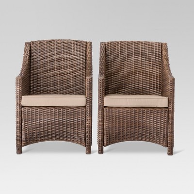 threshold wicker patio cafe chair