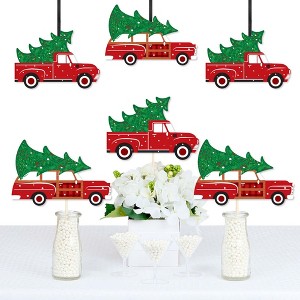 Big Dot of Happiness Merry Little Christmas Tree - Decorations DIY Red Truck and Car Christmas Party Essentials - Set of 20 - 1 of 4