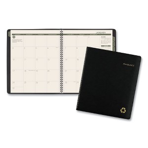 Recycled Monthly Planner, 11 x 9, Black Cover, 13-Month: Jan 2025 to Jan 2026 - 1 of 4