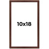 PosterPalooza | Classic Modern Brown Picture Frame - UV Acrylic, Foam Board Backing, Hanging Hardware - 2 of 4