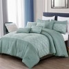 Esca Brenda Warm & Cozy 7 Piece Comforter Set: 1 Comforter, 2 Shams, 2 Cushions, 1 Breakfast Pillow, 1 Decorative Pillow - Green - 2 of 4