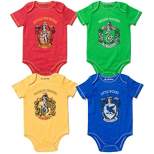 Harry Potter Gryffindor Hufflepuff Ravenclaw Slytherin Baby 4 Pack Bodysuits 