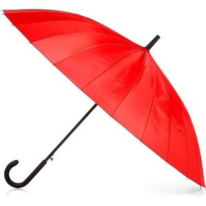 totes Large Eco Auto-Open 24 Rib Stick Umbrella with a Classic J Hook Curved Handle - 1 of 3