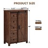 SinCiDo Farmhouse Modern 5 Drawer Tall Dresser w/Sliding Barn Door, Storage Organizer Dresser for Bedroom, Living Room & Kids Room - 3 of 4