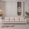 114.5" Modern Modular L-Shaped Chenille Sofa Couch with Reversible Ottoman, Storage, USB Ports & Cup Holder, Removable Washable Cushions - 3 of 4