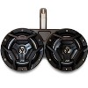 Kicker Marine KMTED Black Tower Enclosures Compatible With (4) 6.5" Black JVC Marine Coaxial Speakers. - 2 of 4