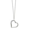 Chisel Stainless Steel with Preciosa Crystal Heart Slide on an 18" Cable Chain Necklace Plus a 2" Ext. - 2 of 2