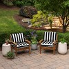 ARDEN Outdoor Plush Modern Tufted Blowfill Deep Seat Set, 24 x 24, Rain-Proof, Fade Resistant, Black Cabana Stripe - 3 of 4