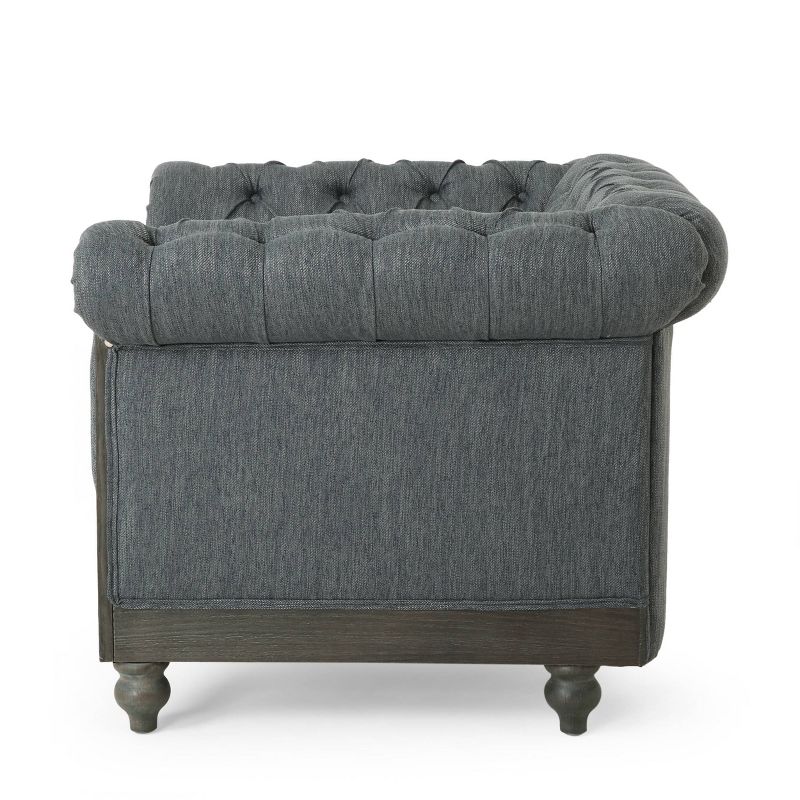 Castalia Chesterfield Tufted Fabric Club Chair with Nailhead Trim - Christopher Knight Home, 5 of 11