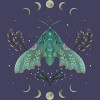 Women's Design By Humans Luna and Moth By EpisodicDrawing Racerback Tank Top - 2 of 3