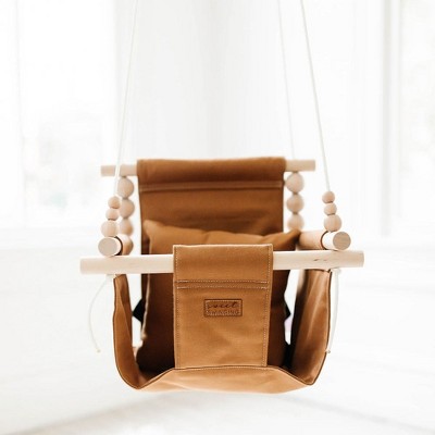 Sweet Swinging - Indoor Baby Swing w/ Pillow - Nutmeg
