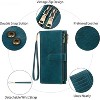 Women’s Large Leather Wallet – RFID Blocking Bifold Wristlet Clutch with Double Zipper Pocket, Credit Card Holder, Slim & Spacious Design - 3 of 4
