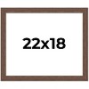 PosterPalooza | 22x18 Wide Barnwood Picture Frame, UV Acrylic, 6 Finishes - Grey, Brown, White, and Black - 2 of 4