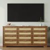12 Drawer Dresser for Bedroom, Modern Farmhouse Rattan Chest of Drawers with Handles, Wood Dresser for Closet - 4 of 4