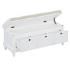 CAVINAS Storage Bench Shoe Rack Classic Storage Bench with Cushioned Seat and 3 Drawers - 2 of 4