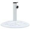 vidaXL Umbrella Base White Cast iron 15.7 in diameter base - 4 of 4