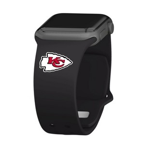 NFL Kansas City Chiefs Apple Watch Compatible Silicone Band - Black
 - 1 of 3