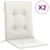 vidaXL Lowback Chair Cushions 2 pcs Melange Cream 39.4"x19.7"x1.6" Fabric - 2 of 4
