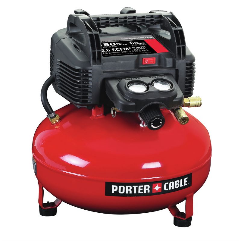 Porter-Cable C2002R 0.8 HP 6 Gallon Oil-Free Pancake Air Compressor Manufacturer Refurbished, 2 of 8
