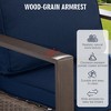 YARDSIGHT 2-Piece Wicker Patio Armchair Set with Cushions -Weather-Resistant Lounge Chairs with Sturdy Metal Frame - 4 of 4
