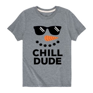 Boys' - Instant Message - Snowman Chill Dude Short Sleeve Graphic T-Shirt - 1 of 4