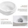 ChicFurnit Bathroom Sinks Round Countertop Bathroom Sink Porcelain Ceramic Thin Edge Basin Vessel Sink for Bathrooms, White, 15.75"*15.75"*5.91" - 4 of 4