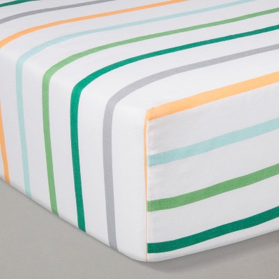 striped crib sheet